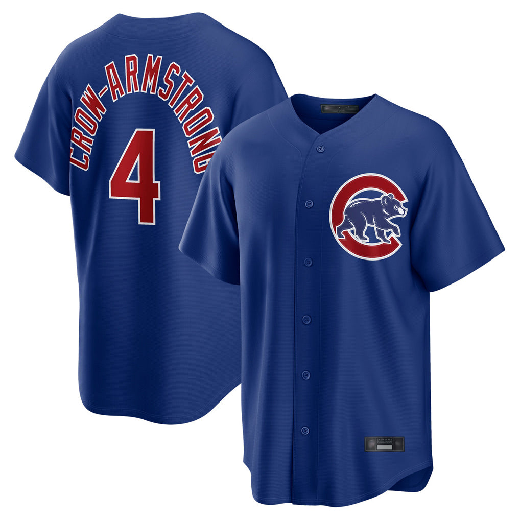 Elroe C.Cubs #4 Pete Crow-Armstrong Player Royal Home Game Stitched Jerseys