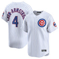 Elroe C.Cubs #4 Pete Crow-Armstrong Player White Limited Home Game Stitched Jerseys