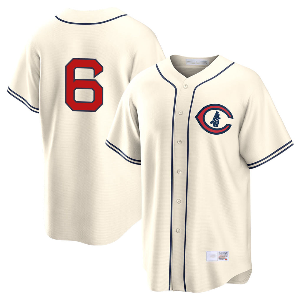 Elroe C.Cubs #6 Matt Shaw Player Cream Field of Dreams Home Game Stitched Jerseys