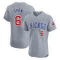 Elroe C.Cubs #6 Matt Shaw Player Gray Road Limited Elite Home Stitched Jerseys