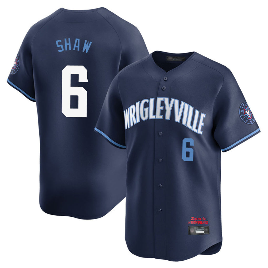 Elroe C.Cubs #6 Matt Shaw Player Navy City Connect Limited Home Stitched Jerseys