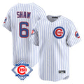 Elroe C.Cubs #6 Matt Shaw Player White 150th Anniversary Limited Home Game Stitched Jerseys