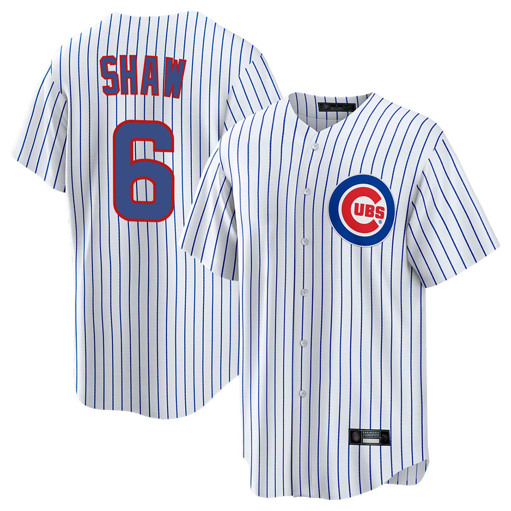Elroe C.Cubs #6 Matt Shaw Player White Game Home Stitched Jerseys