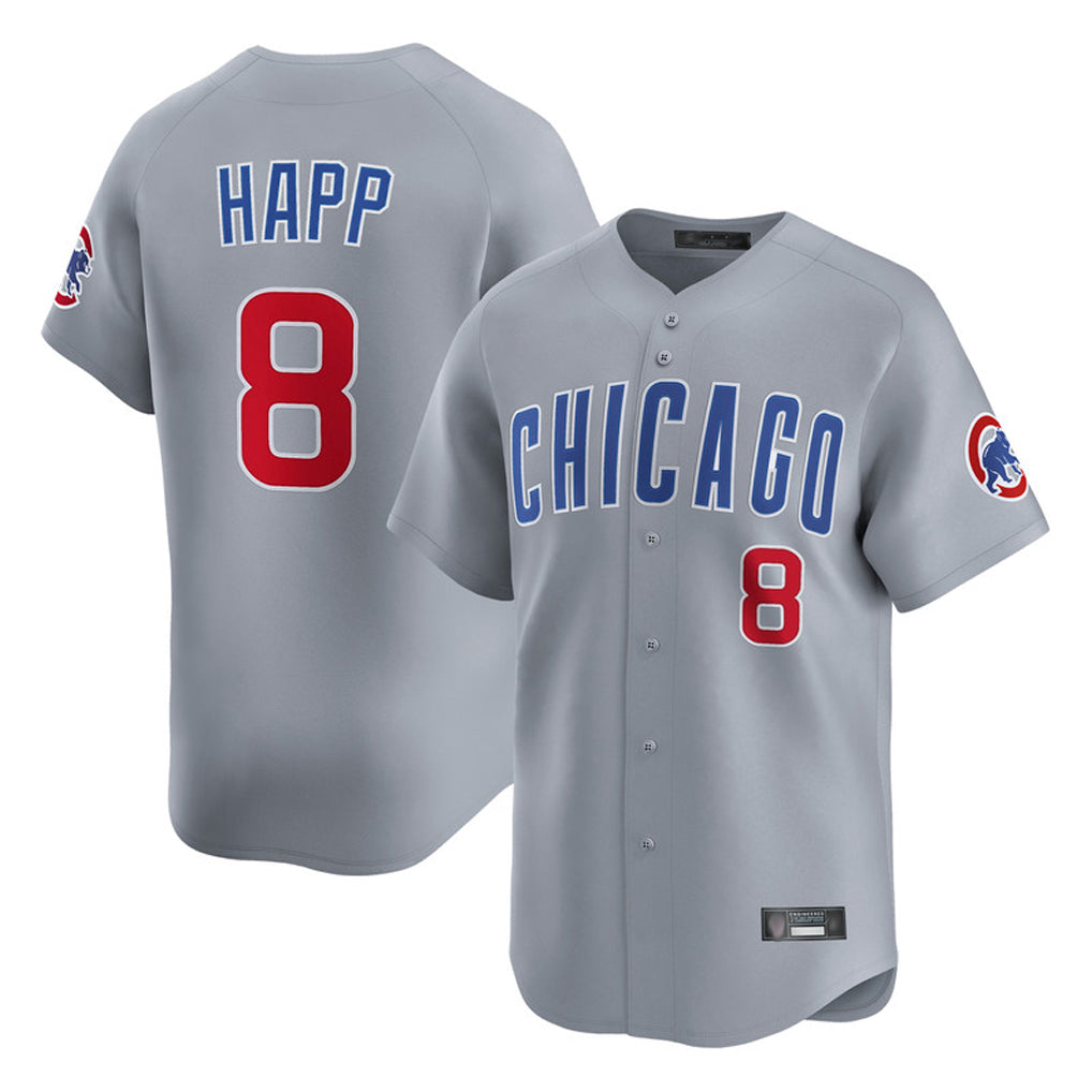 Elroe C.Cubs #8 Ian Happ Player Gray Road Limited Home Stitched Jerseys