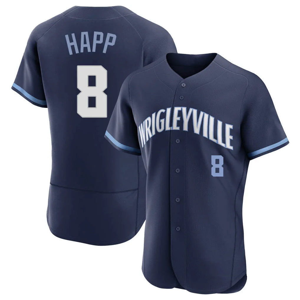 Elroe C.Cubs #8 Ian Happ Player Navy City Connect Limited Elite Home Stitched Jerseys