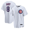 Elroe C.Cubs #8 Ian Happ Player White Limited Home Game Stitched Jerseys