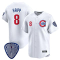 Elroe C.Cubs #8 Ian Happ Player White Vapor Premier Limited Home Stitched Jerseys
