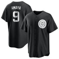 Elroe C.Cubs #9 Miguel Amaya Player Black Game Stitched Jerseys