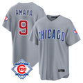 Elroe C.Cubs #9 Miguel Amaya Player Gray 150th Anniversary Home Game Stitched Jerseys