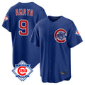 Elroe C.Cubs #9 Miguel Amaya Player Royal 150th Anniversary Home Game Stitched Jerseys