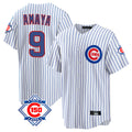 Elroe C.Cubs #9 Miguel Amaya Player White 150th Anniversary Home Game Stitched Jerseys
