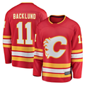 Elroe C.Flames #11 Mikael Backlund Red Home Breakaway Player Jerseys
