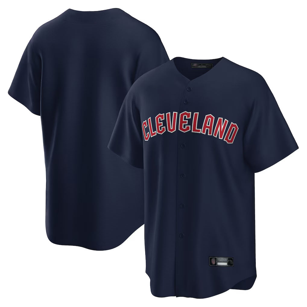 Elroe C.Guardians Navy Game Home Blank Player Stitched Jerseys