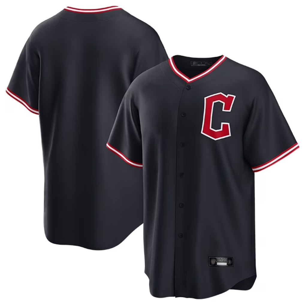 Elroe C.Guardians Navy Home Game Blank Player Stitched Jerseys