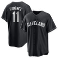 Elroe C.Guardians #11 Jose Ramirez Player Black Home Game Stitched Jerseys