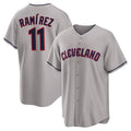 Elroe C.Guardians #11 Jose Ramirez Player Gray Game Home Stitched Jerseys