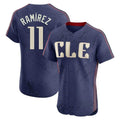 Elroe C.Guardians #11 Jose Ramirez Player Navy City Connect Limited Elite Home Stitched Jerseys