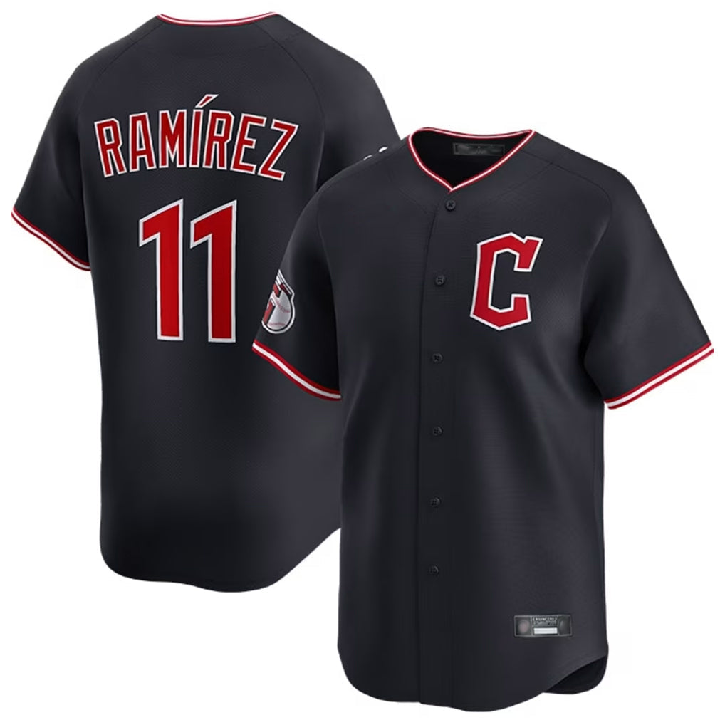 Elroe C.Guardians #11 Jose Ramirez Player Navy Limited Home Stitched Jerseys