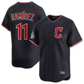 Elroe C.Guardians #11 Jose Ramirez Player Navy Limited Home Stitched Jerseys