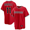 Elroe C.Guardians #11 Jose Ramirez Player Red Home Game Stitched Jerseys