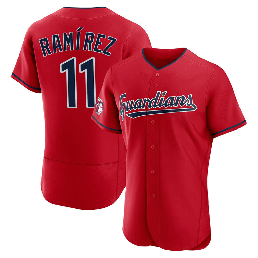 Elroe C.Guardians #11 Jose Ramirez Player Red Limited Elite Home Stitched Jerseys