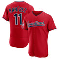 Elroe C.Guardians #11 Jose Ramirez Player Red Limited Elite Home Stitched Jerseys