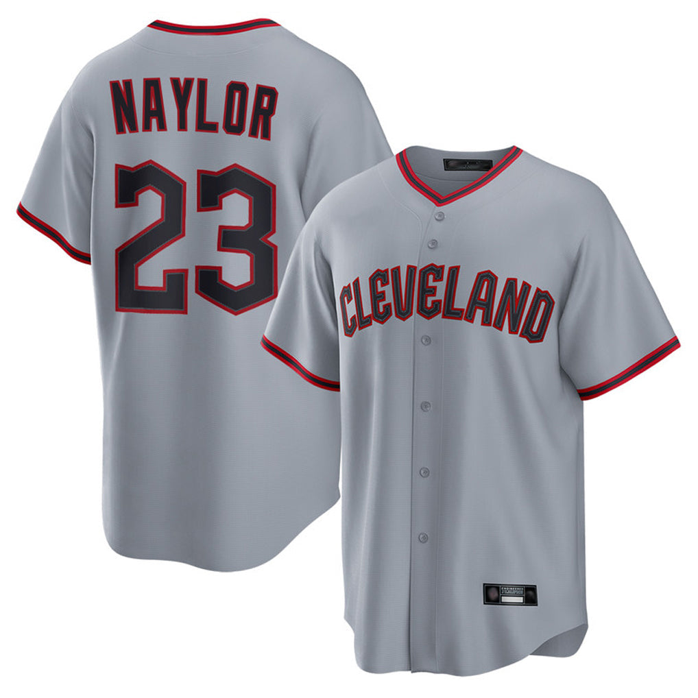 Elroe C.Guardians #23 Bo Naylor Player Gray Home Game Stitched Jerseys