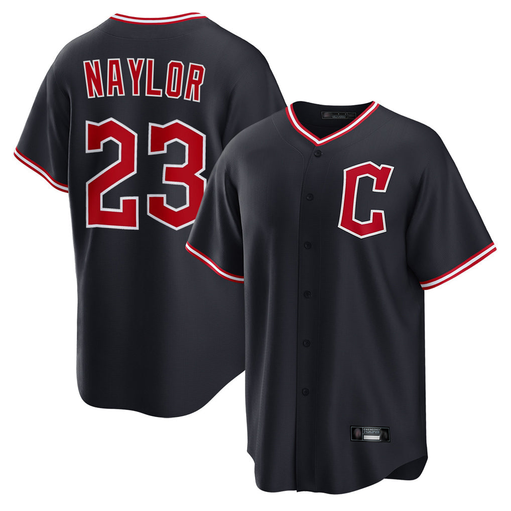 Elroe C.Guardians #23 Bo Naylor Player Navy Home Game Stitched Jerseys