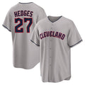 Elroe C.Guardians #27 Austin Hedges Player Gray Game Home Stitched Jerseys