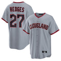 Elroe C.Guardians #27 Austin Hedges Player Gray Home Game Stitched Jerseys