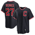Elroe C.Guardians #27 Austin Hedges Player Navy Game Home Stitched Jerseys