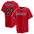 Elroe C.Guardians #27 Austin Hedges Player Red Home Game Stitched Jerseys