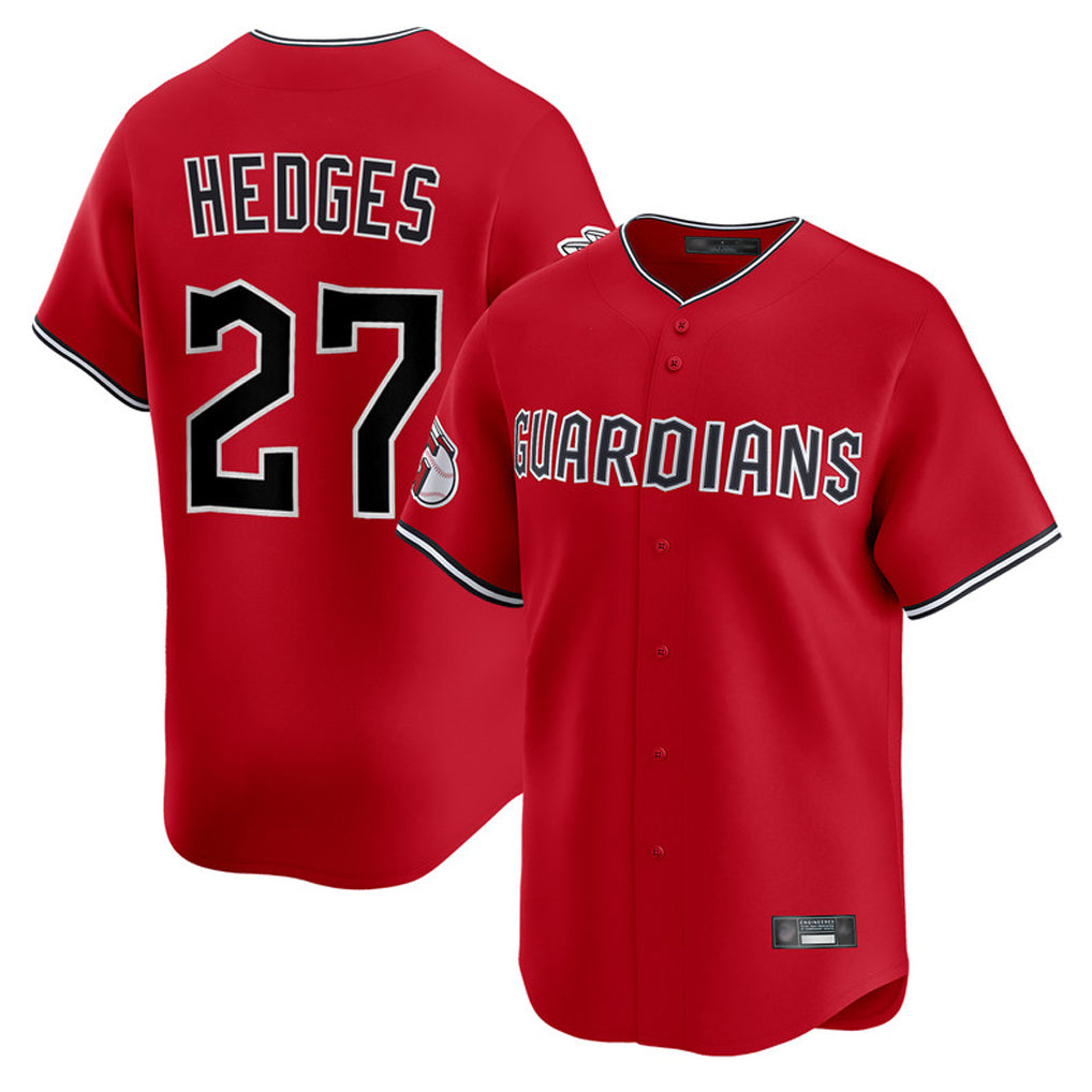 Elroe C.Guardians #27 Austin Hedges Player Red Limited Home Stitched Jerseys