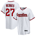 Elroe C.Guardians #27 Austin Hedges Player White Game Home Stitched Jerseys