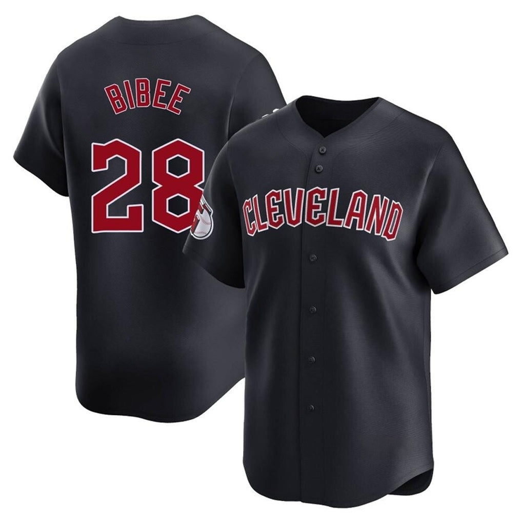 Elroe C.Guardians #28 Tanner Bibee Player Navy Limited Home Game Stitched Jerseys