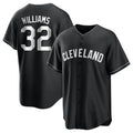 Elroe C.Guardians #32 Gavin Williams Player Black Home Game Stitched Jerseys