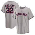 Elroe C.Guardians #32 Gavin Williams Player Gray Game Home Stitched Jerseys