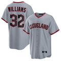 Elroe C.Guardians #32 Gavin Williams Player Gray Home Game Stitched Jerseys