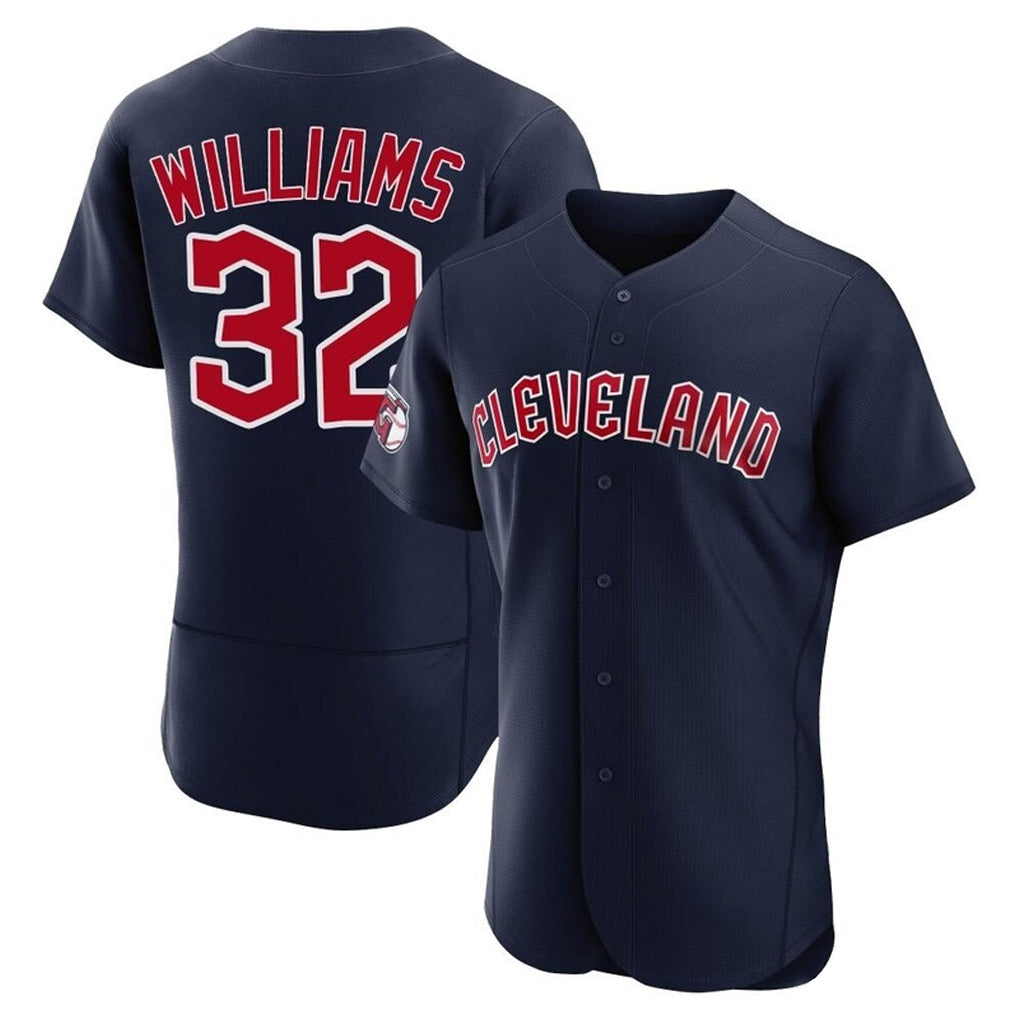 Elroe C.Guardians #32 Gavin Williams Player Navy Limited Elite Home Stitched Jerseys