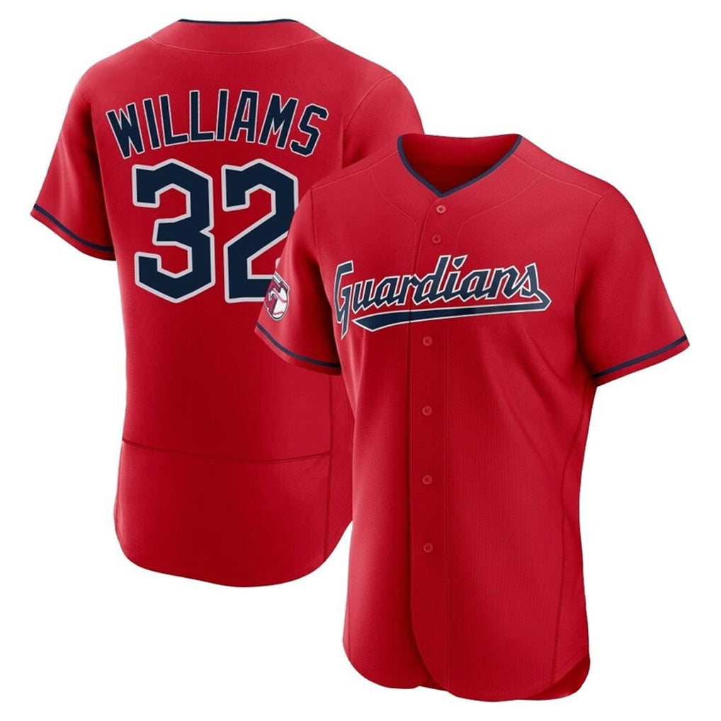 Elroe C.Guardians #32 Gavin Williams Player Red Limited Elite Home Stitched Jerseys