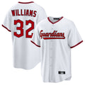 Elroe C.Guardians #32 Gavin Williams Player White Game Home Stitched Jerseys