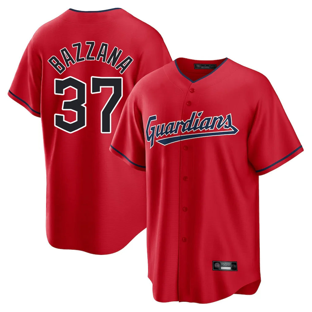 Elroe C.Guardians #37 Travis Bazzana Player Red Home Game Stitched Jerseys