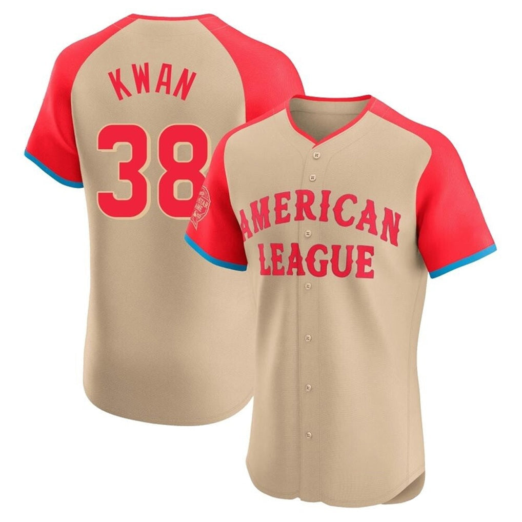 Elroe C.Guardians #38 Steven Kwan Player Cream American League All-Star Limited Elite Home Stitched Jerseys