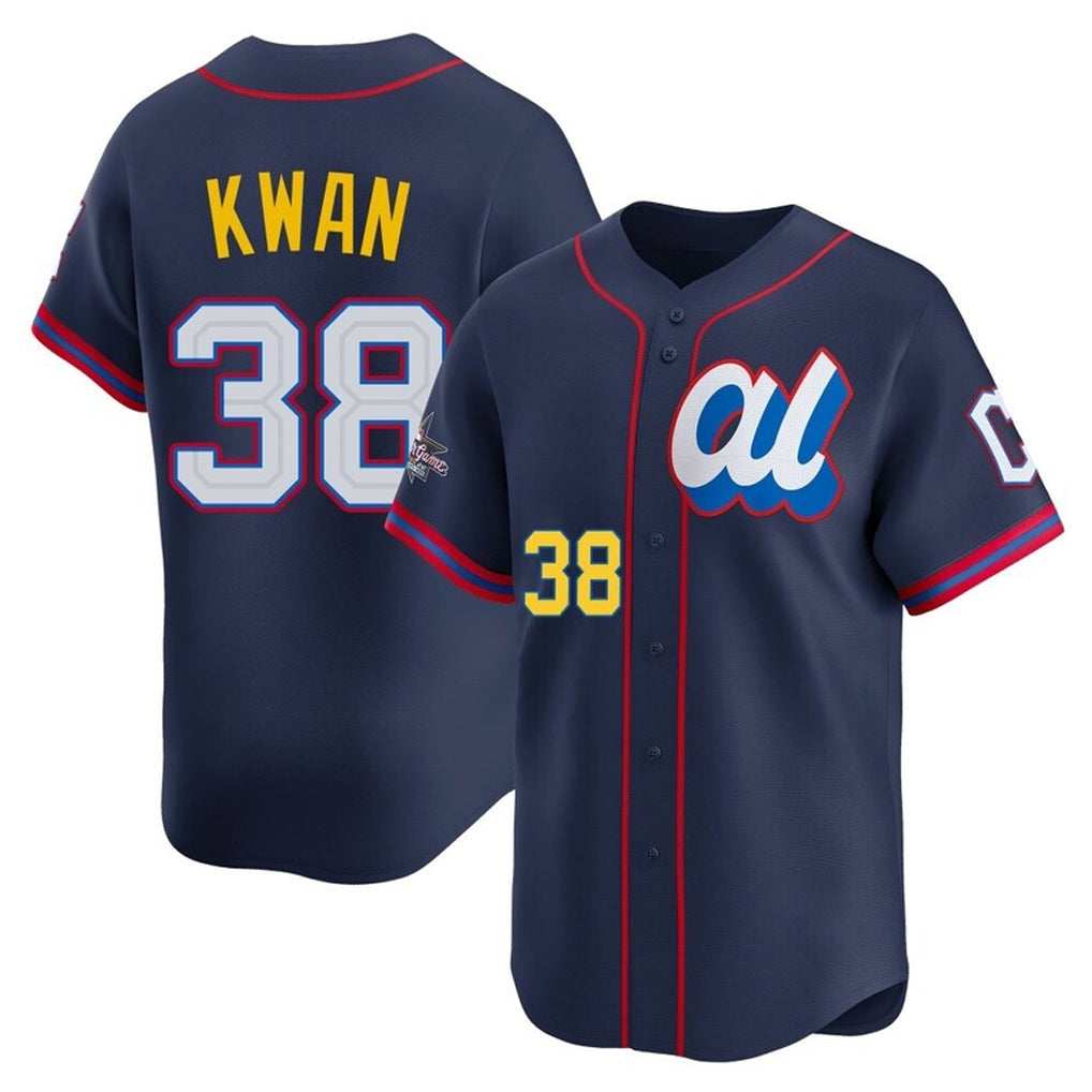 Elroe C.Guardians #38 Steven Kwan Player Navy American League All-Star Edition Limited Home Stitched Jerseys
