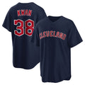 Elroe C.Guardians #38 Steven Kwan Player Navy Game Home Stitched Jerseys