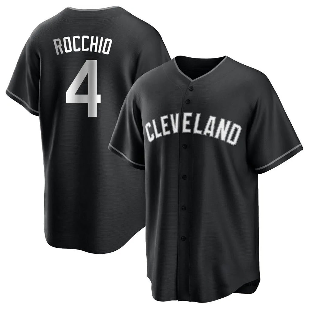 Elroe C.Guardians #4 Brayan Rocchio Player Black Home Game Stitched Jerseys