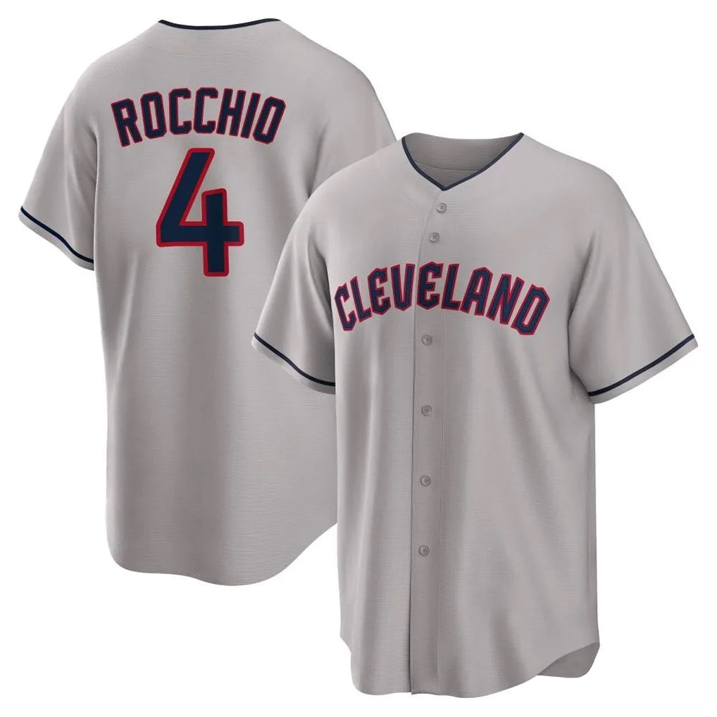 Elroe C.Guardians #4 Brayan Rocchio Player Gray Game Home Stitched Jerseys