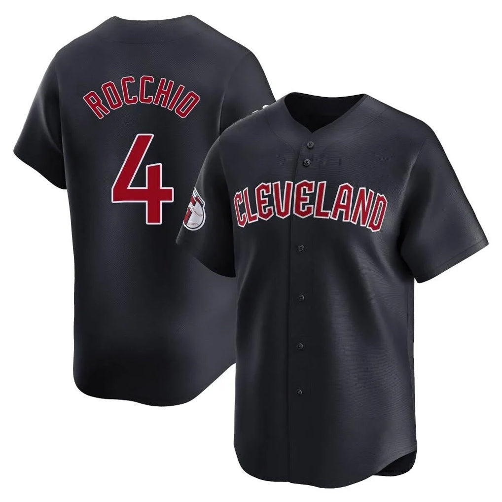 Elroe C.Guardians #4 Brayan Rocchio Player Navy Limited Home Game Stitched Jerseys