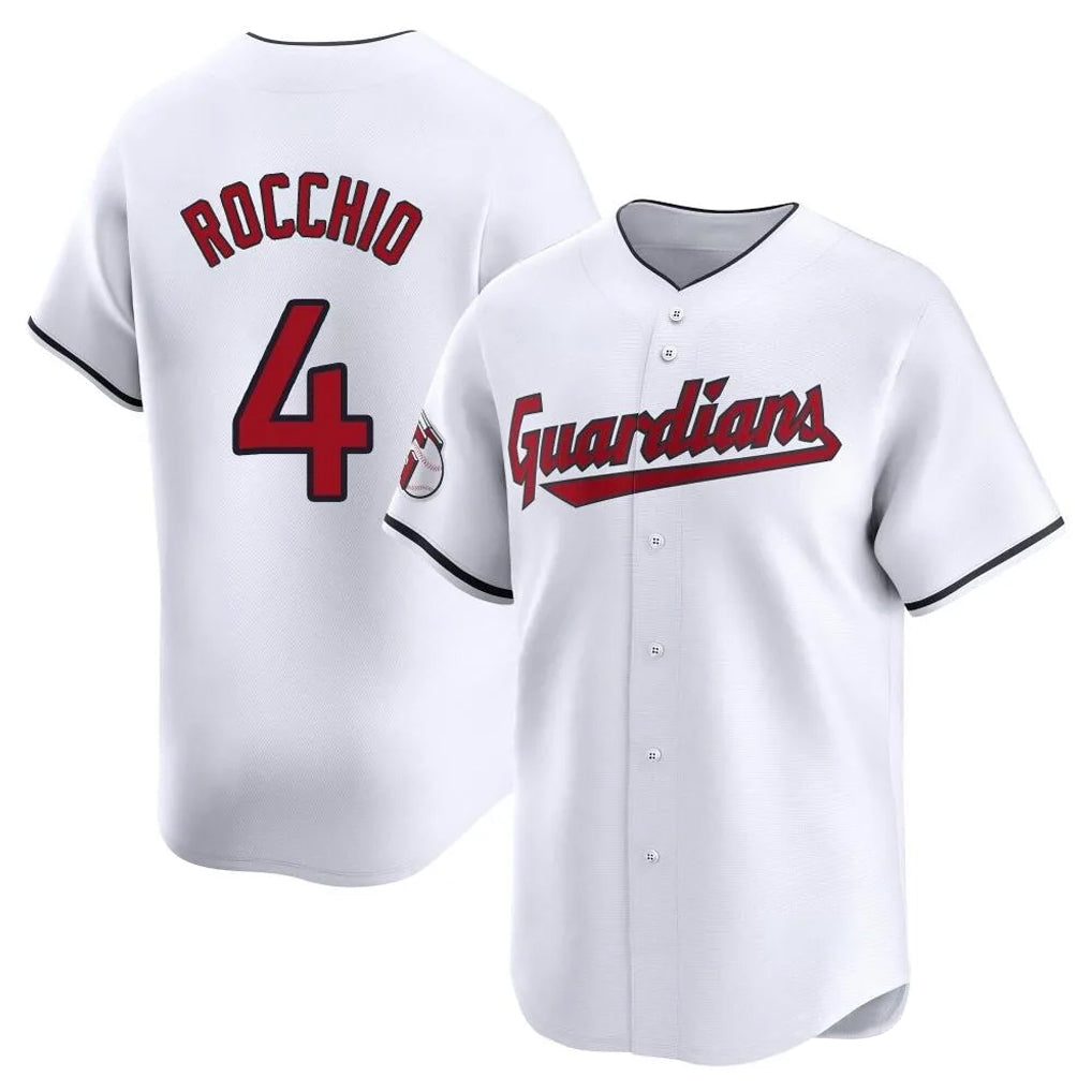 Elroe C.Guardians #4 Brayan Rocchio Player White Limited Home Stitched Jerseys