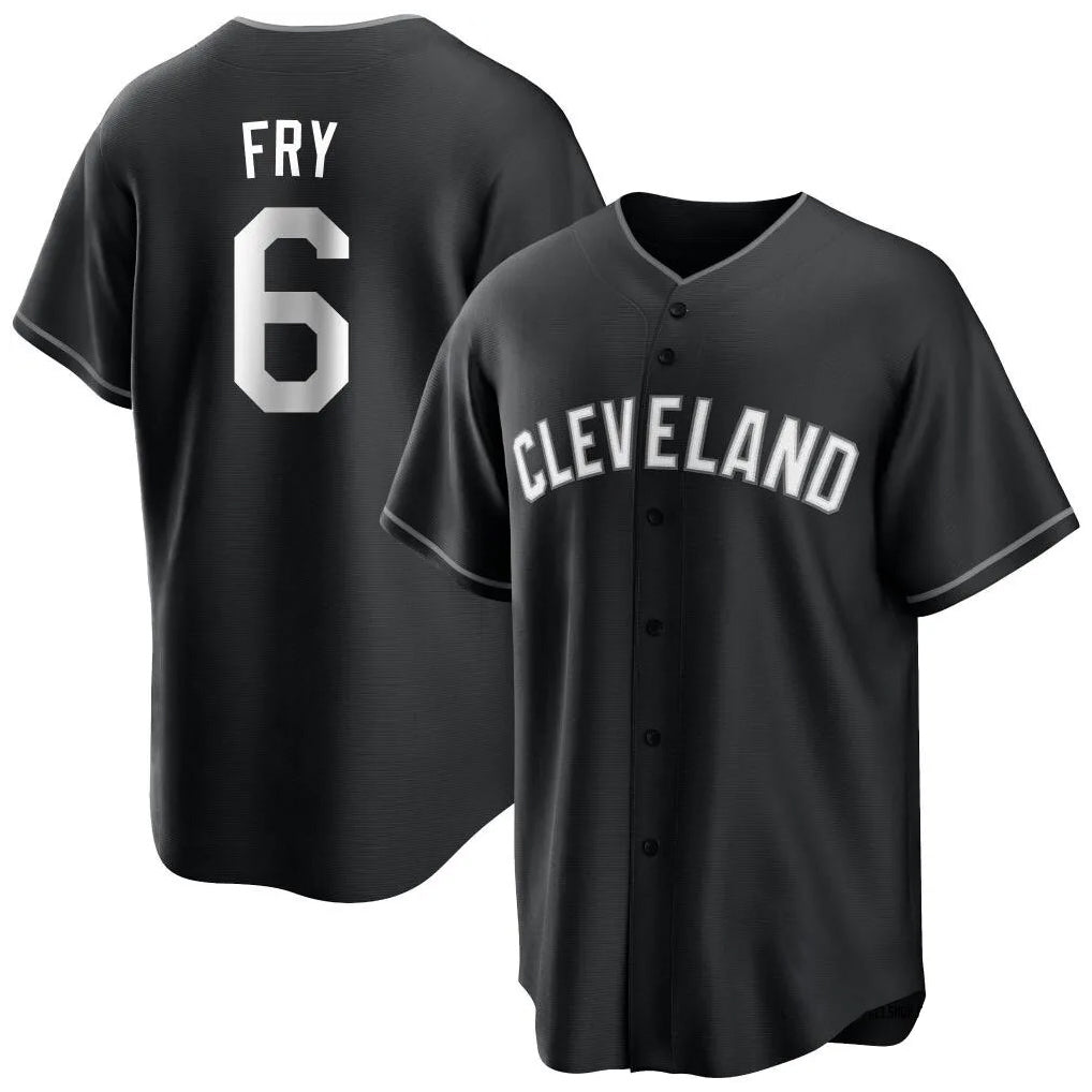 Elroe C.Guardians #6 David Fry Player Black Home Game Stitched Jerseys
